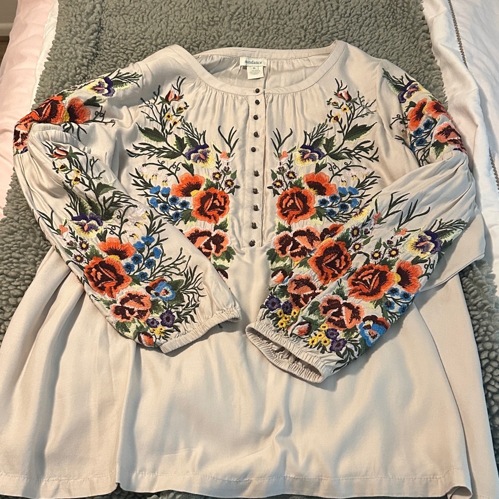 Embroidered Floral Blouse
